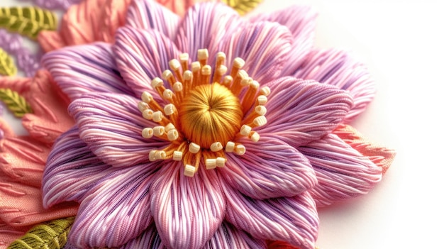 detalle de bordado floral